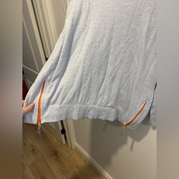 Lisa Todd Zip It Cashmere Cotton Blend Sweater, featuring orange side zippers - Picture 5 of 8